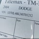 1D7HL48K24S701212 2004 Dodge Dakota Slt auction photo thumbnail 9