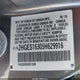 2HGES16305H629916 2005 Honda Civic Vp auction photo thumbnail 9