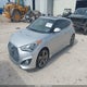 KMHTC6AE5DU108013 2013 Hyundai Veloster Turbo W/Blue auction photo thumbnail 2