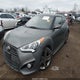 KMHTC6AE7DU180587 2013 Hyundai Veloster Turbo W/Blue auction photo thumbnail 2