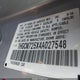1HGCM725X4A027548 2004 Honda Accord 2.4 Ex auction photo thumbnail 9