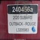 4S4BTDDC1L3205983 2020 Subaru Outback Touring auction photo thumbnail 9