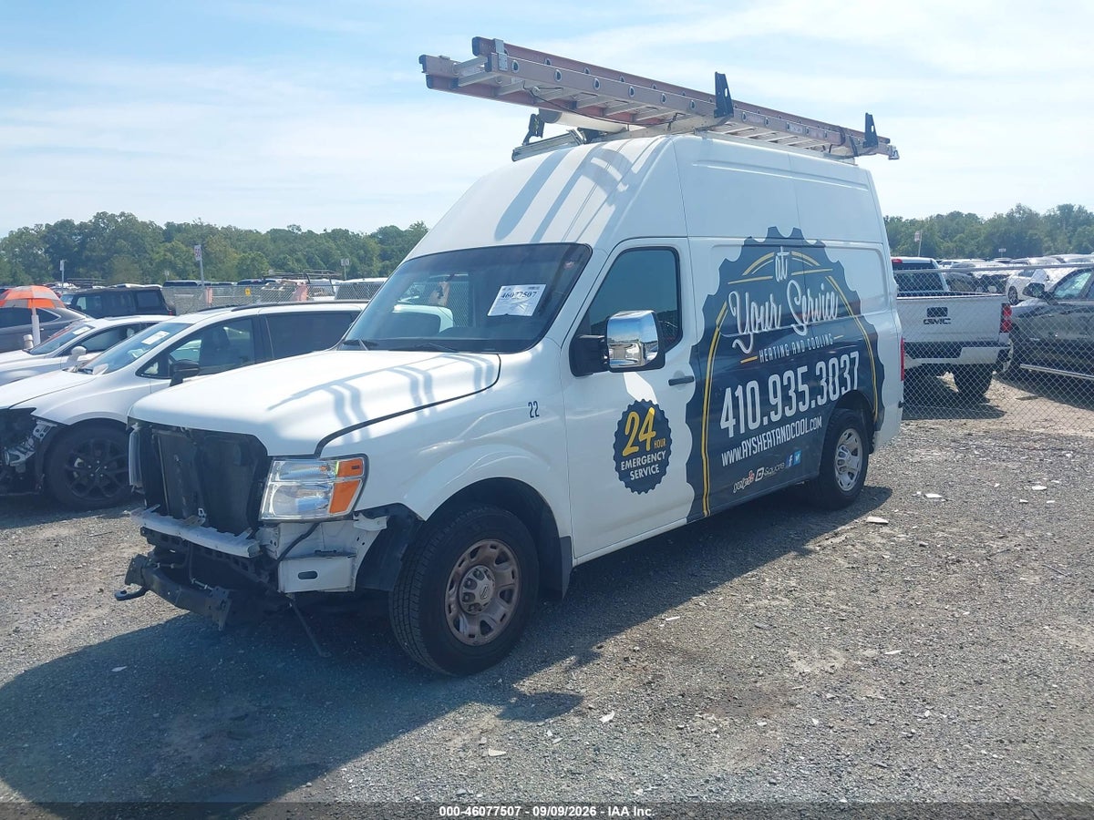 2020 NISSAN NV CARGO NV2500 HD SV HIGH ROOF V8 — photo 2