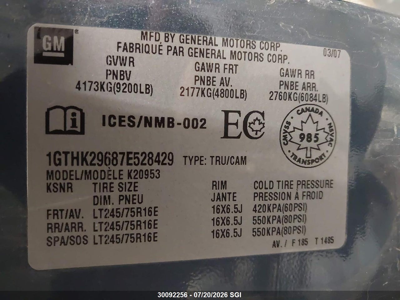 2007 GMC SIERRA K2500 HEAVY DUTY thumbnail 10