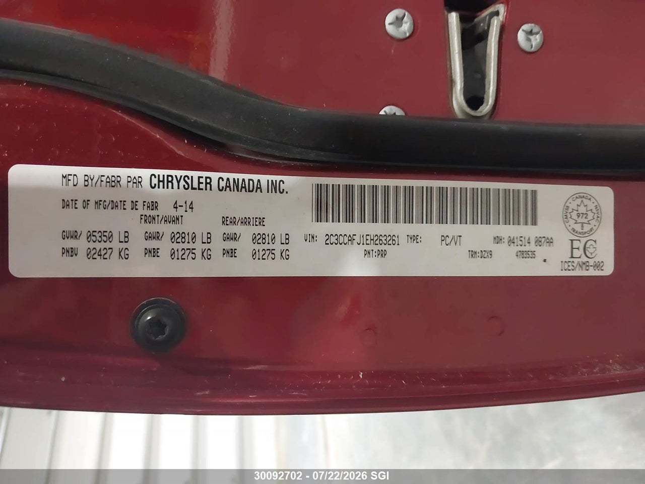 2014 CHRYSLER 300 SRT-8 thumbnail 10