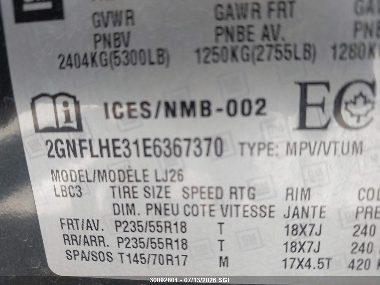 2014 CHEVROLET EQUINOX LTZ thumbnail 10
