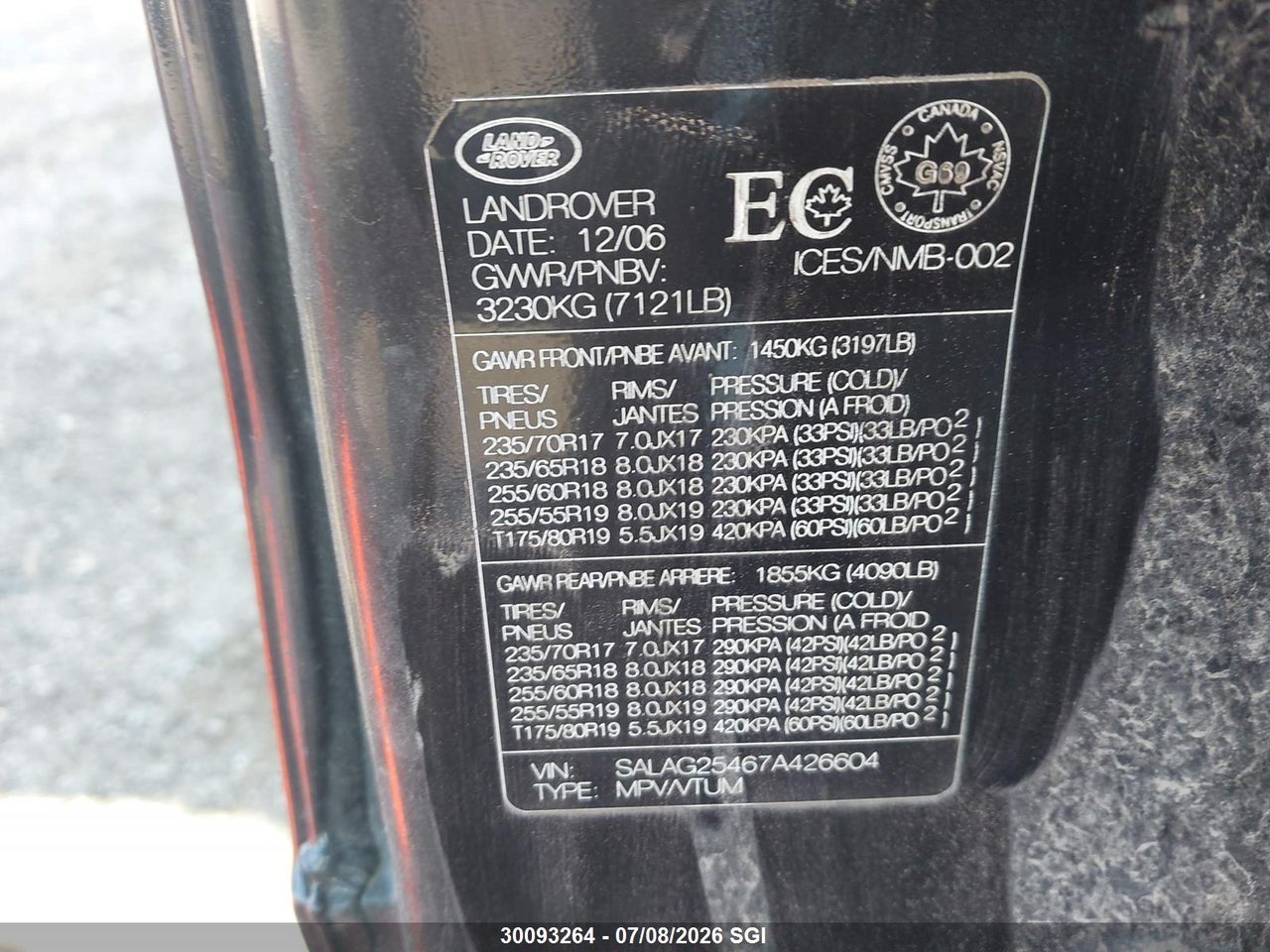 2007 LAND ROVER LR3 HSE thumbnail 10