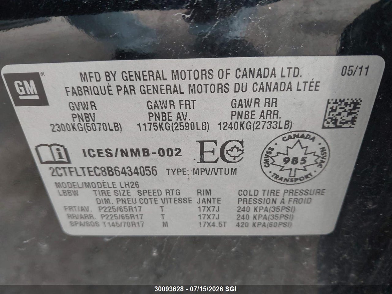 2011 GMC TERRAIN SLE thumbnail 10