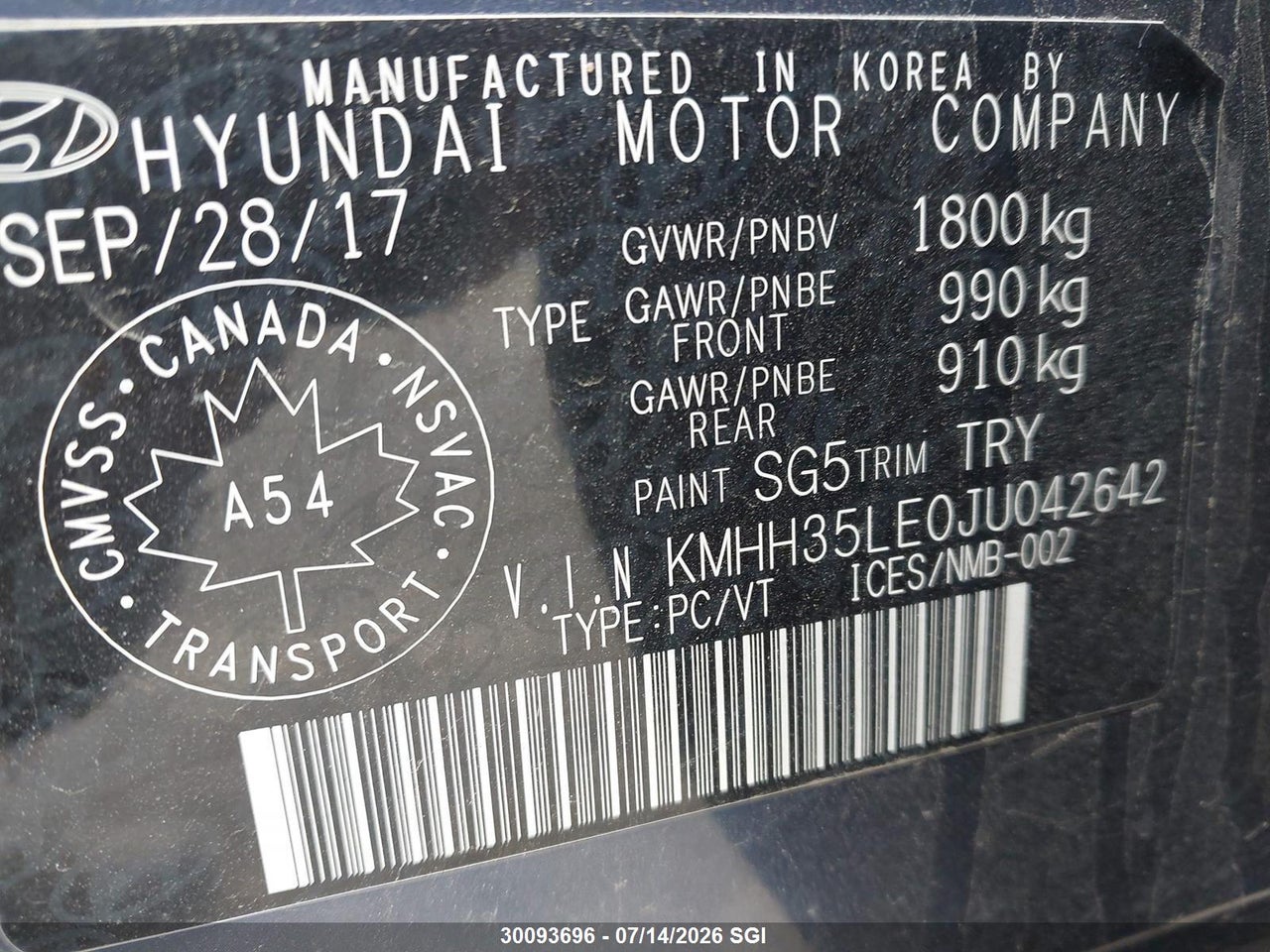 2018 HYUNDAI ELANTRA GT thumbnail 10