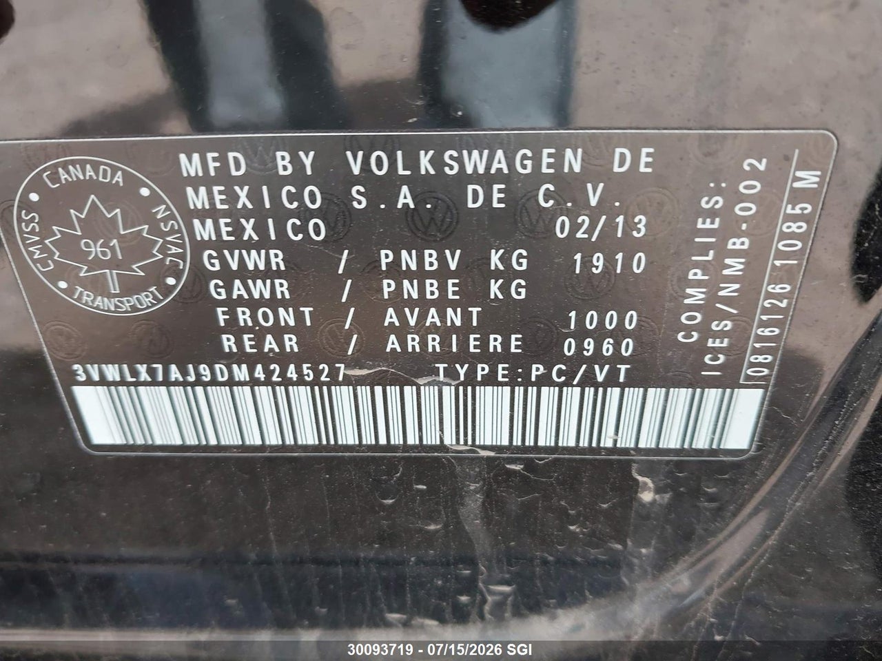 2013 VOLKSWAGEN JETTA SEL thumbnail 10