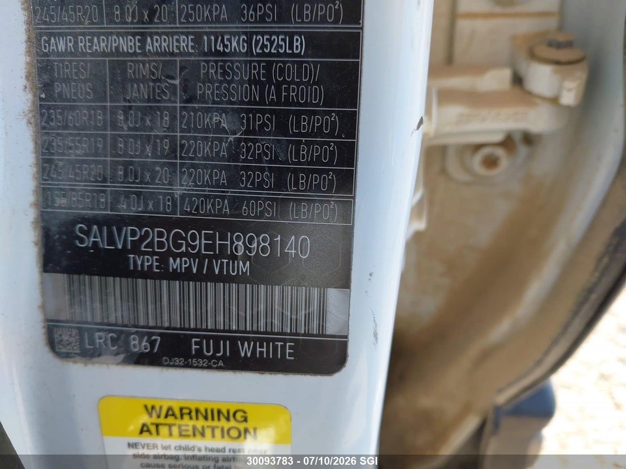 2014 LAND ROVER RANGE ROVER EVOQUE PURE PLUS thumbnail 10