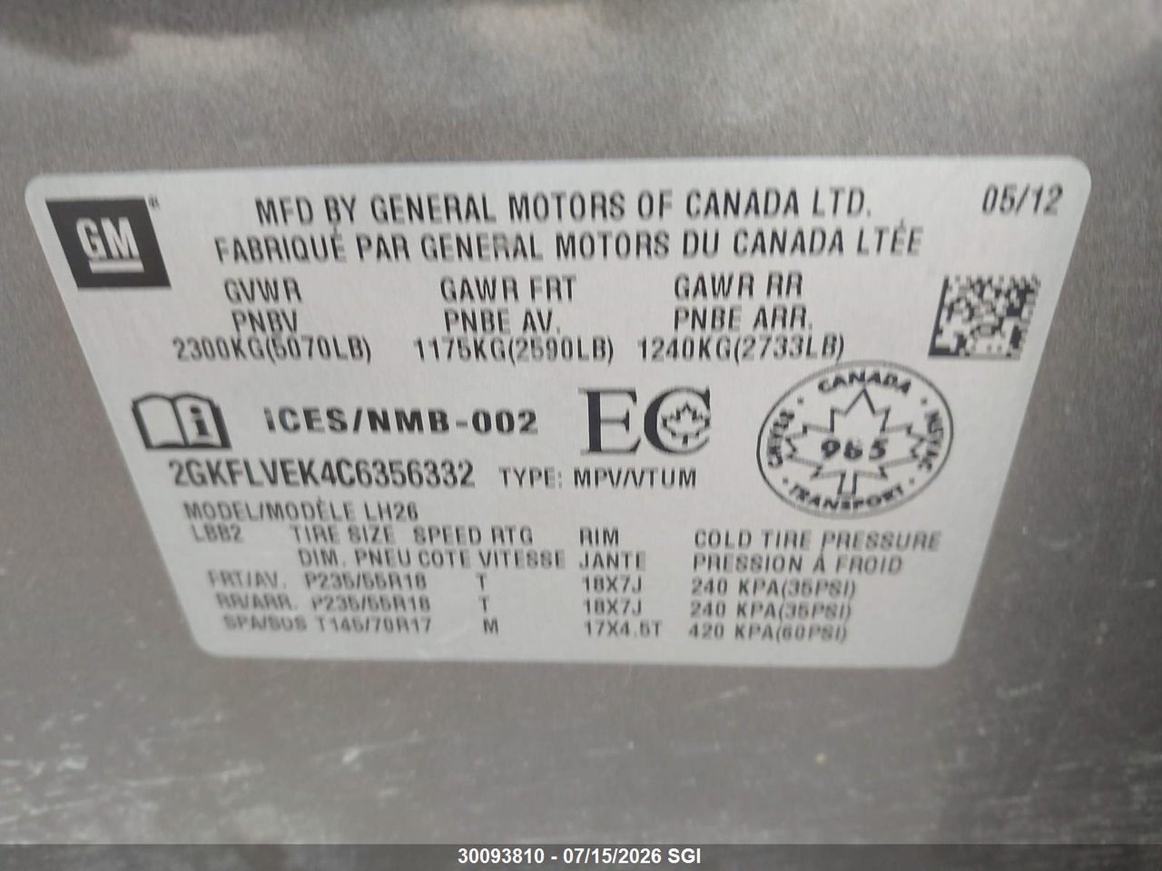 2012 GMC TERRAIN SLT thumbnail 10