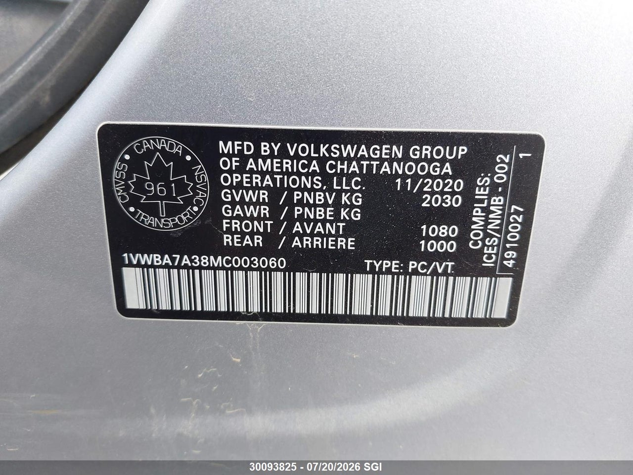 2021 VOLKSWAGEN PASSAT HIGHLINE thumbnail 10