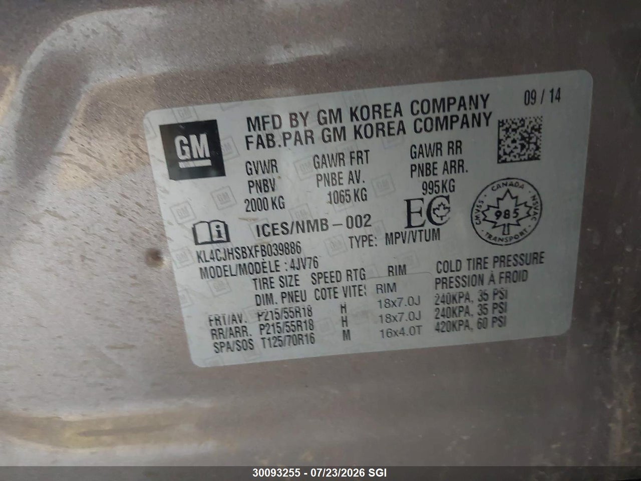 2015 BUICK ENCORE PREMIUM thumbnail 10