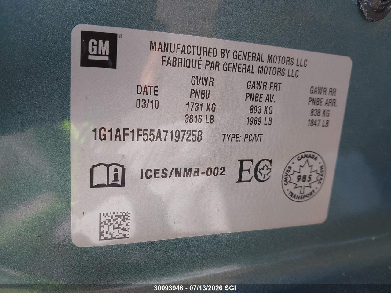 2010 CHEVROLET COBALT 2LT thumbnail 10