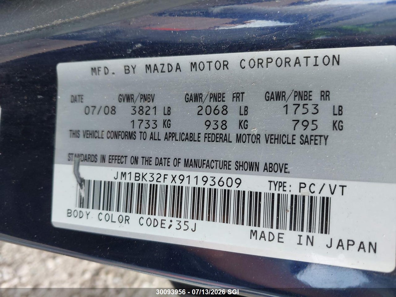 2009 MAZDA 3 I thumbnail 10