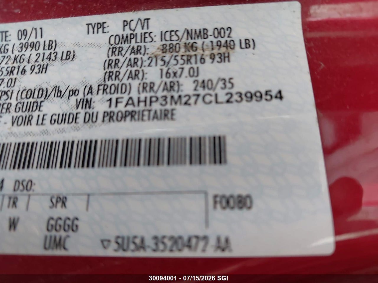 2012 FORD FOCUS SEL thumbnail 10