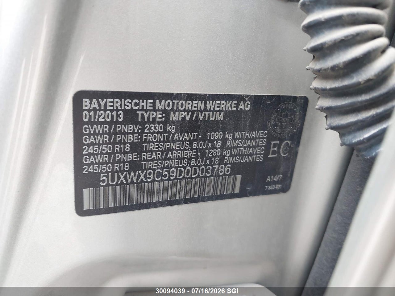 2013 BMW X3 XDRIVE28I thumbnail 10