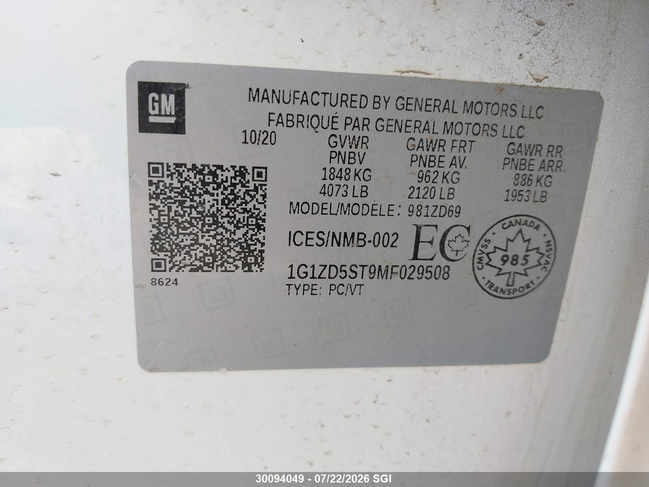 2021 CHEVROLET MALIBU LT thumbnail 10