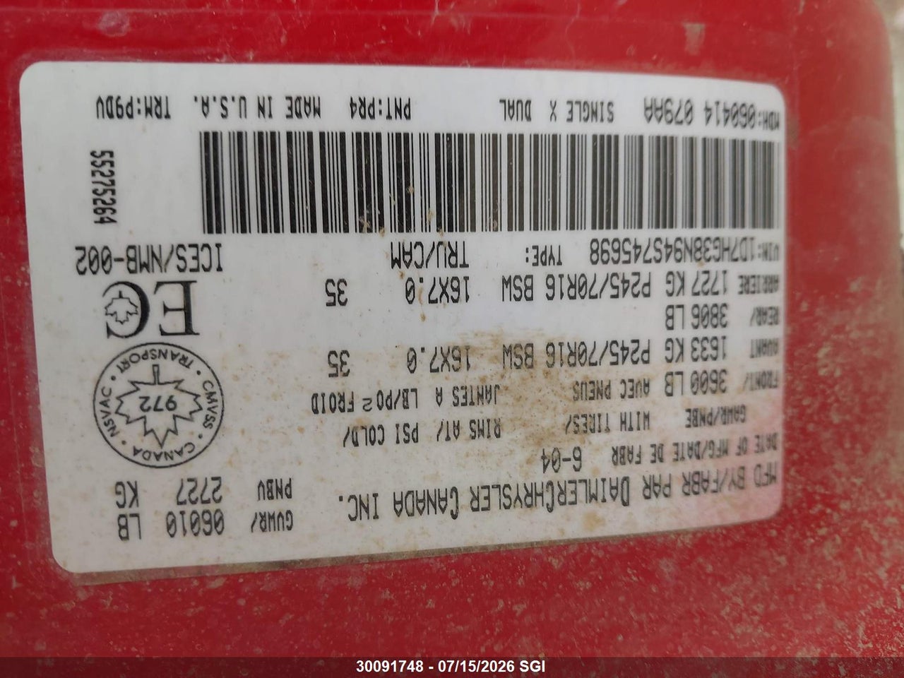 2004 DODGE DAKOTA QUAD SPORT thumbnail 10