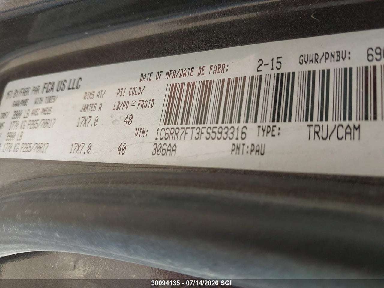 2015 RAM 1500 ST thumbnail 10