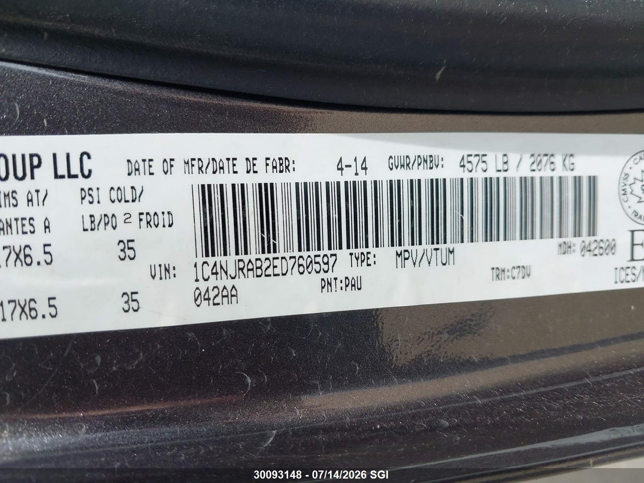 2014 JEEP PATRIOT thumbnail 10