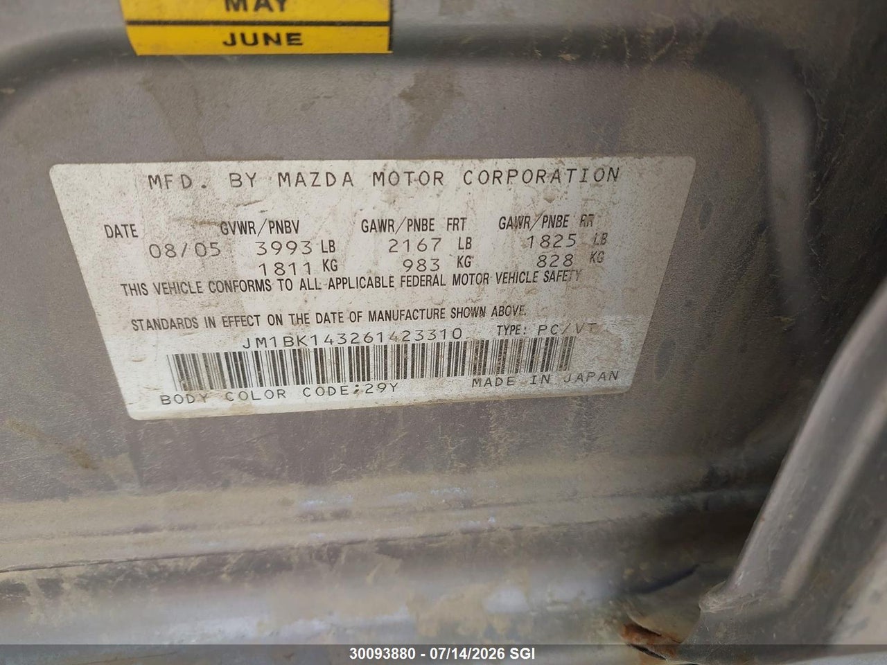 2006 MAZDA 3 HATCHBACK thumbnail 10