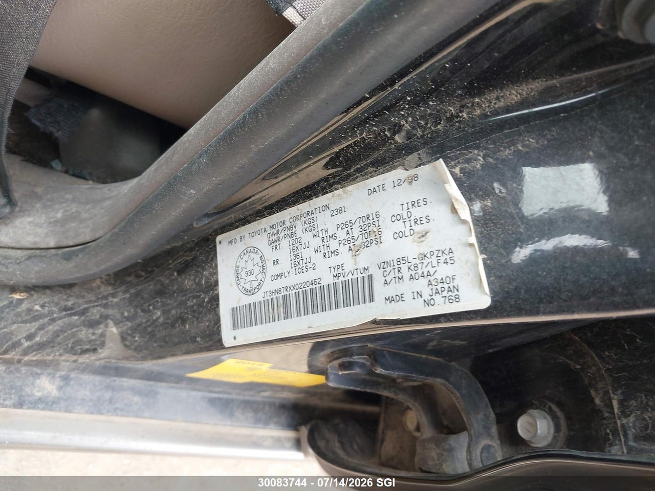 1999 TOYOTA 4RUNNER LIMITED thumbnail 10