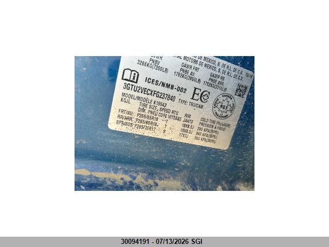 2015 GMC SIERRA K1500 SLT thumbnail 8