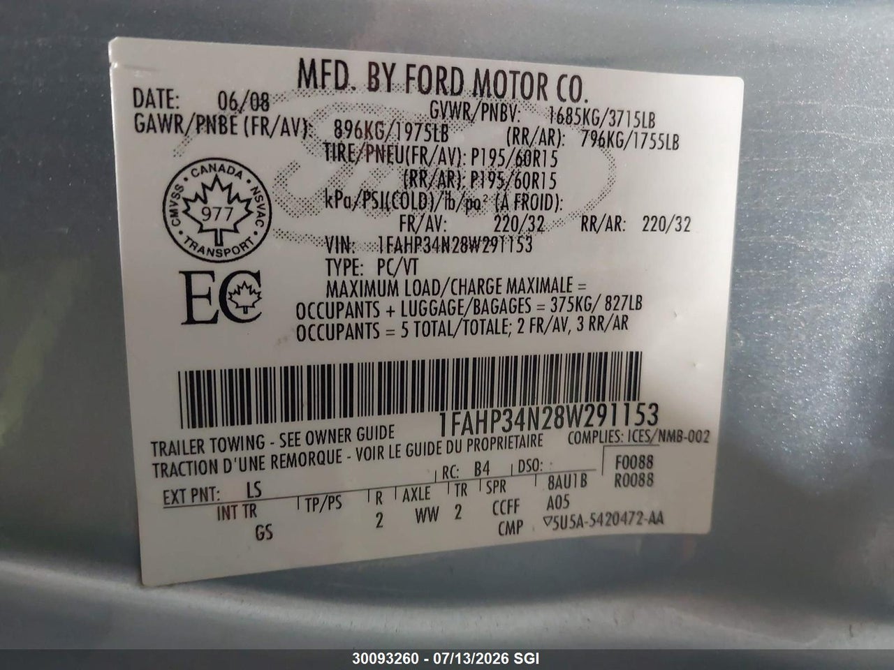 2008 FORD FOCUS S/SE thumbnail 10
