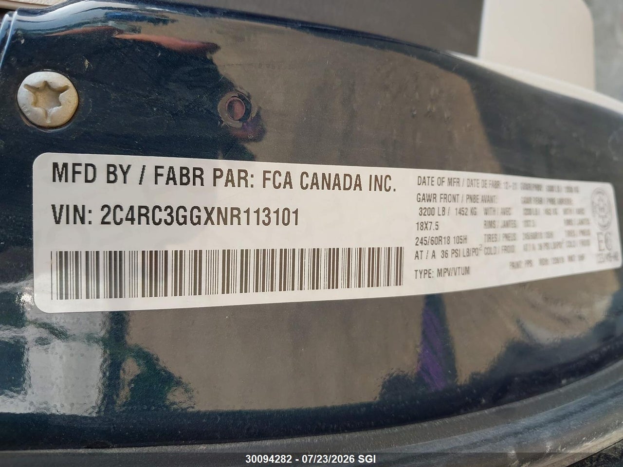 2022 CHRYSLER PACIFICA LIMITED thumbnail 10