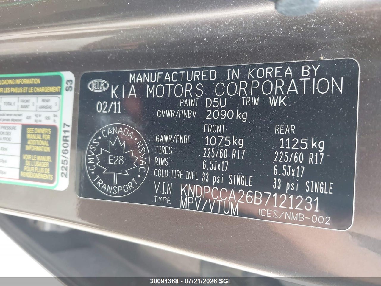2011 KIA SPORTAGE EX/SX thumbnail 10