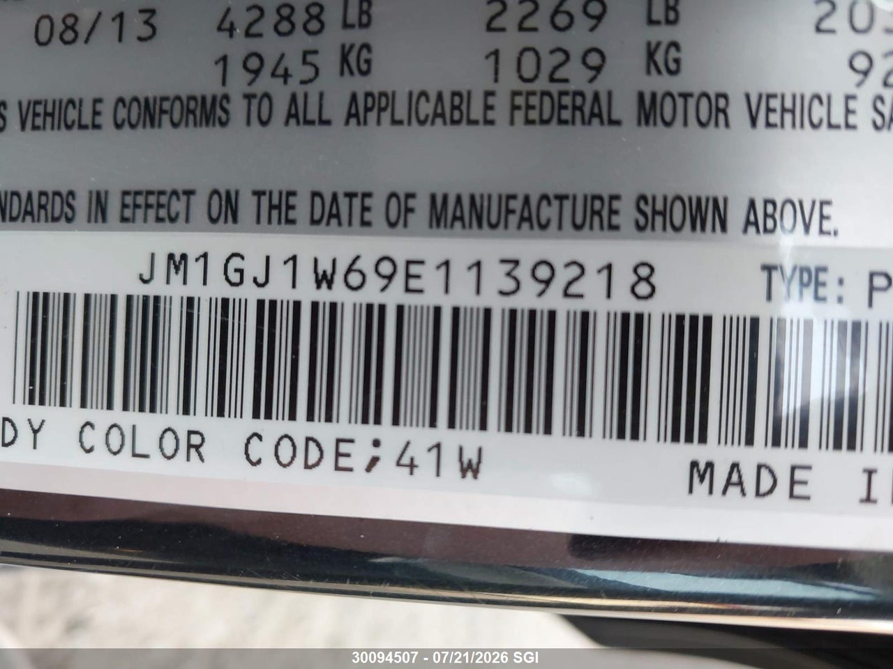 2014 MAZDA 6 GRAND TOURING thumbnail 10