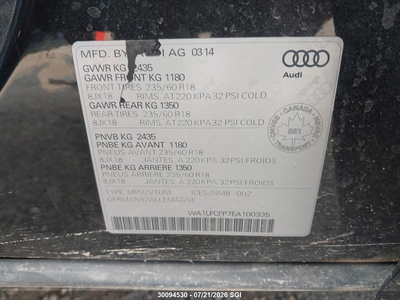 2014 AUDI Q5 PREMIUM PLUS thumbnail 10