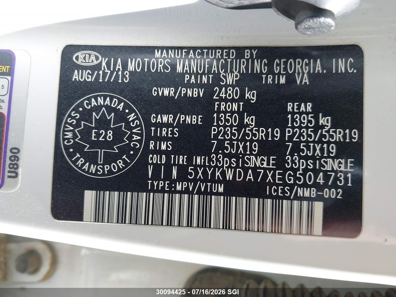 2014 KIA SORENTO SX/SX LIMITED thumbnail 10