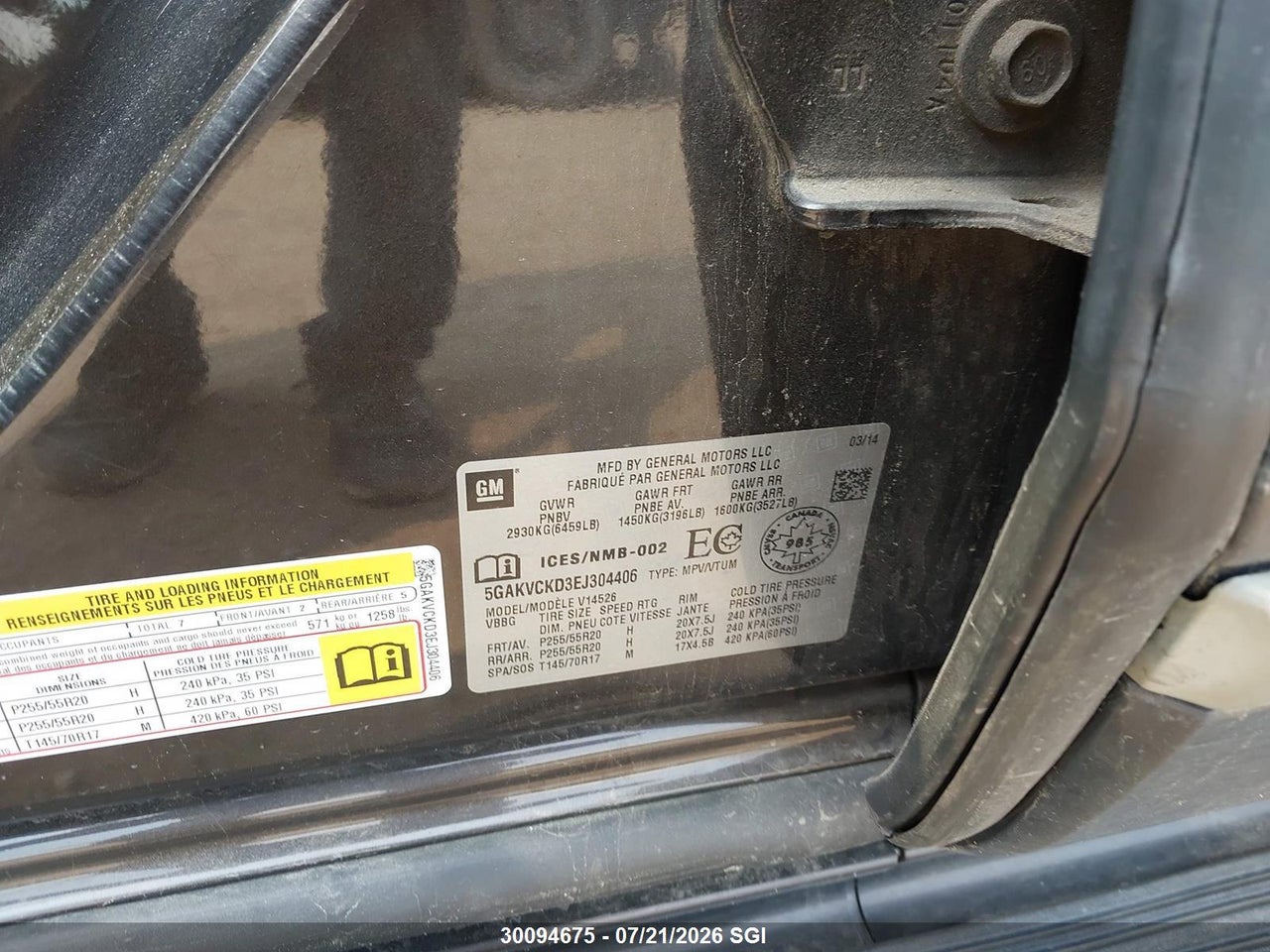 2014 BUICK ENCLAVE thumbnail 10