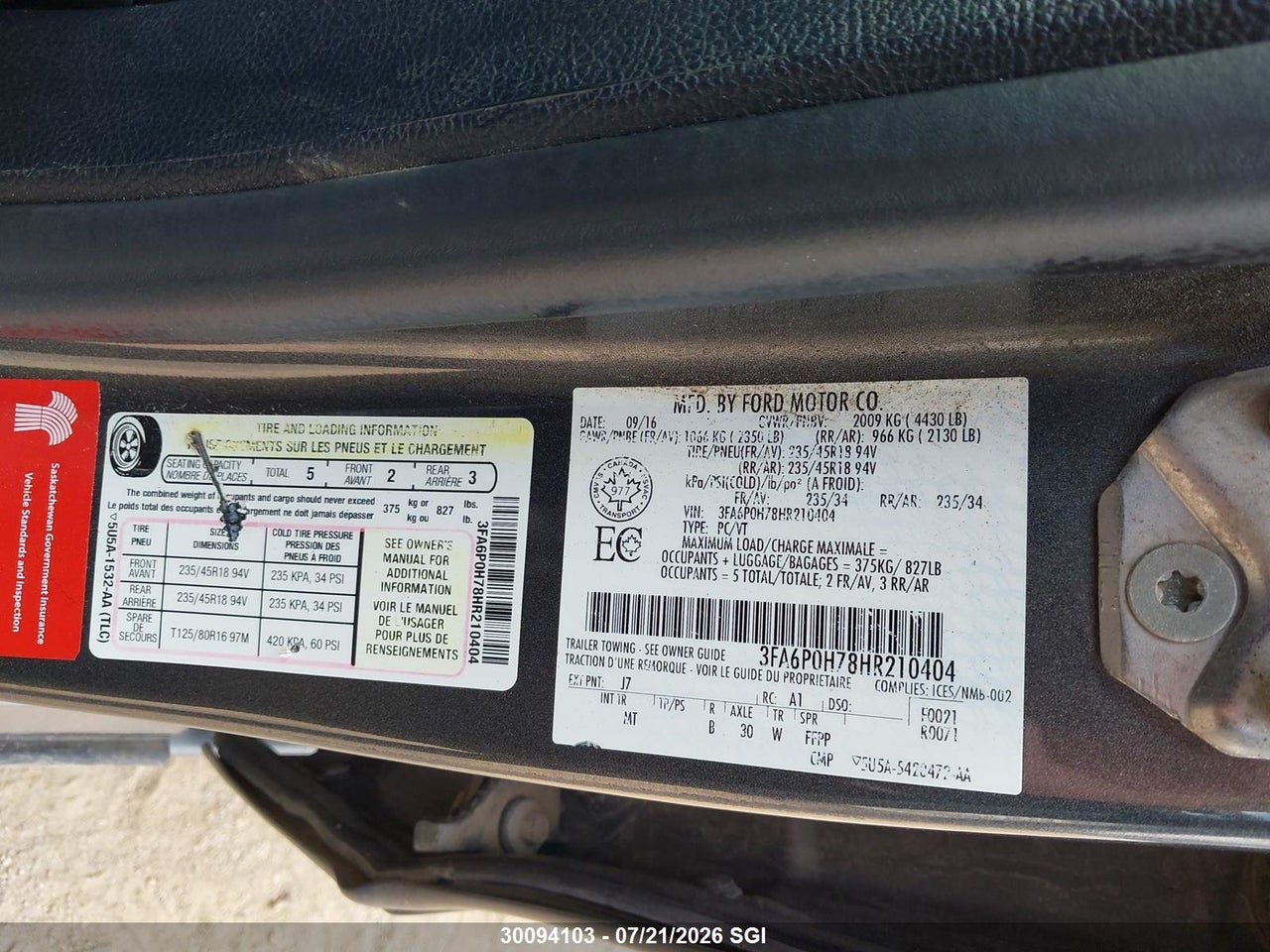 2017 FORD FUSION SE thumbnail 10