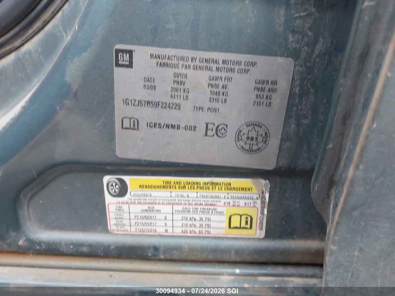 2009 CHEVROLET MALIBU 2LT thumbnail 10