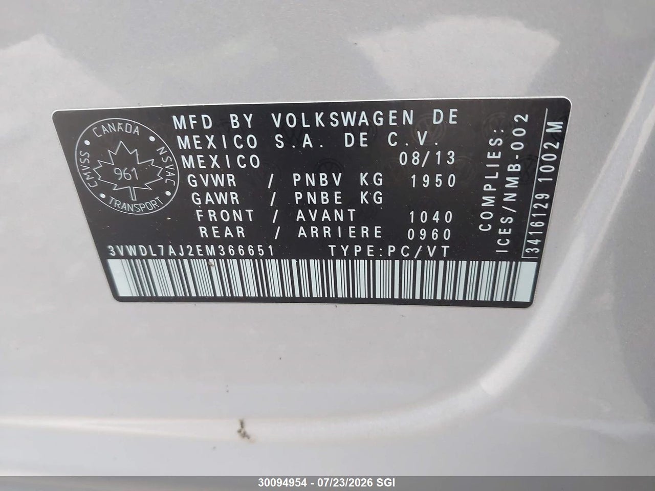 2014 VOLKSWAGEN JETTA TDI thumbnail 10