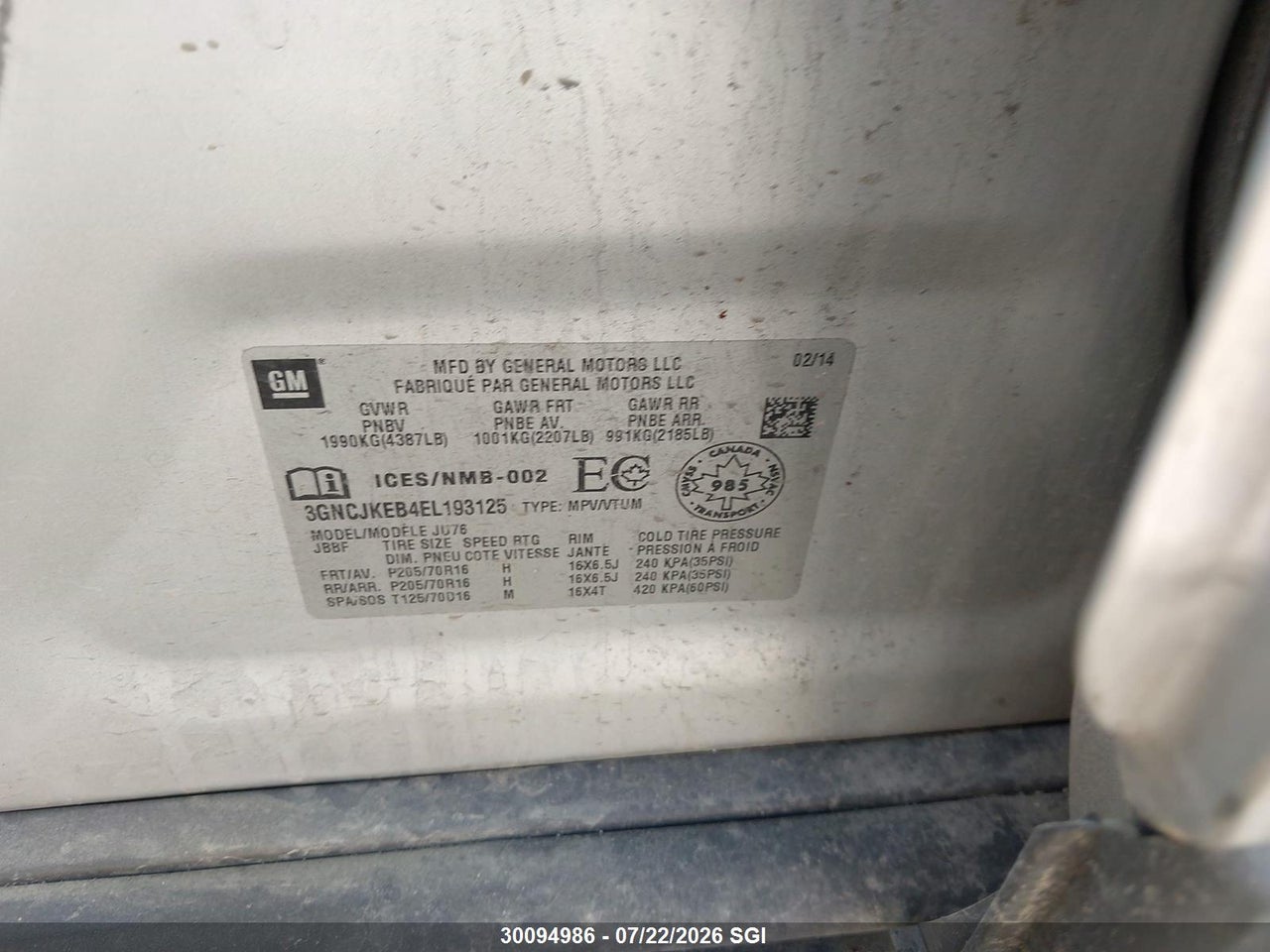 2014 CHEVROLET TRAX LS thumbnail 10