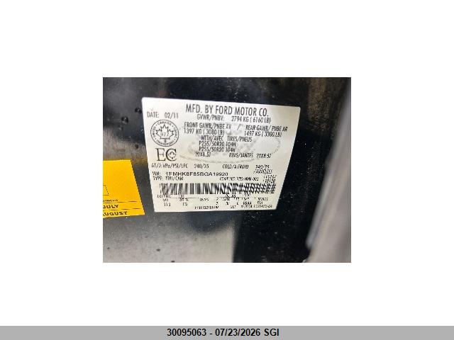 2011 FORD EXPLORER LIMITED thumbnail 8