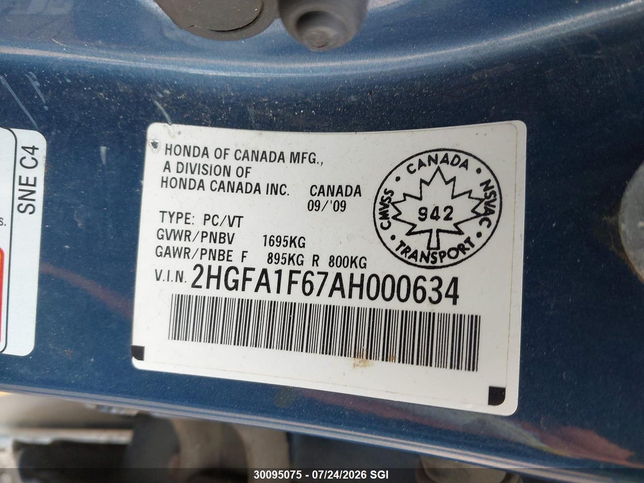 2010 HONDA CIVIC LX-S thumbnail 10