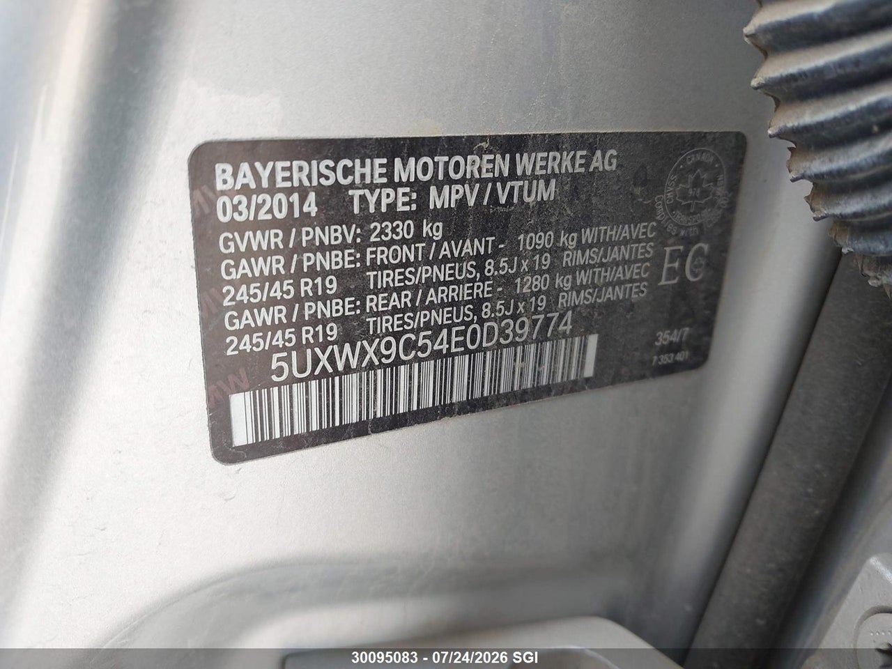 2014 BMW X3 XDRIVE28I thumbnail 10