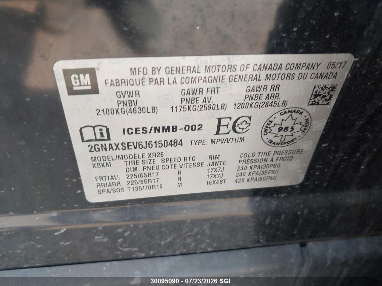 2018 CHEVROLET EQUINOX LT thumbnail 10