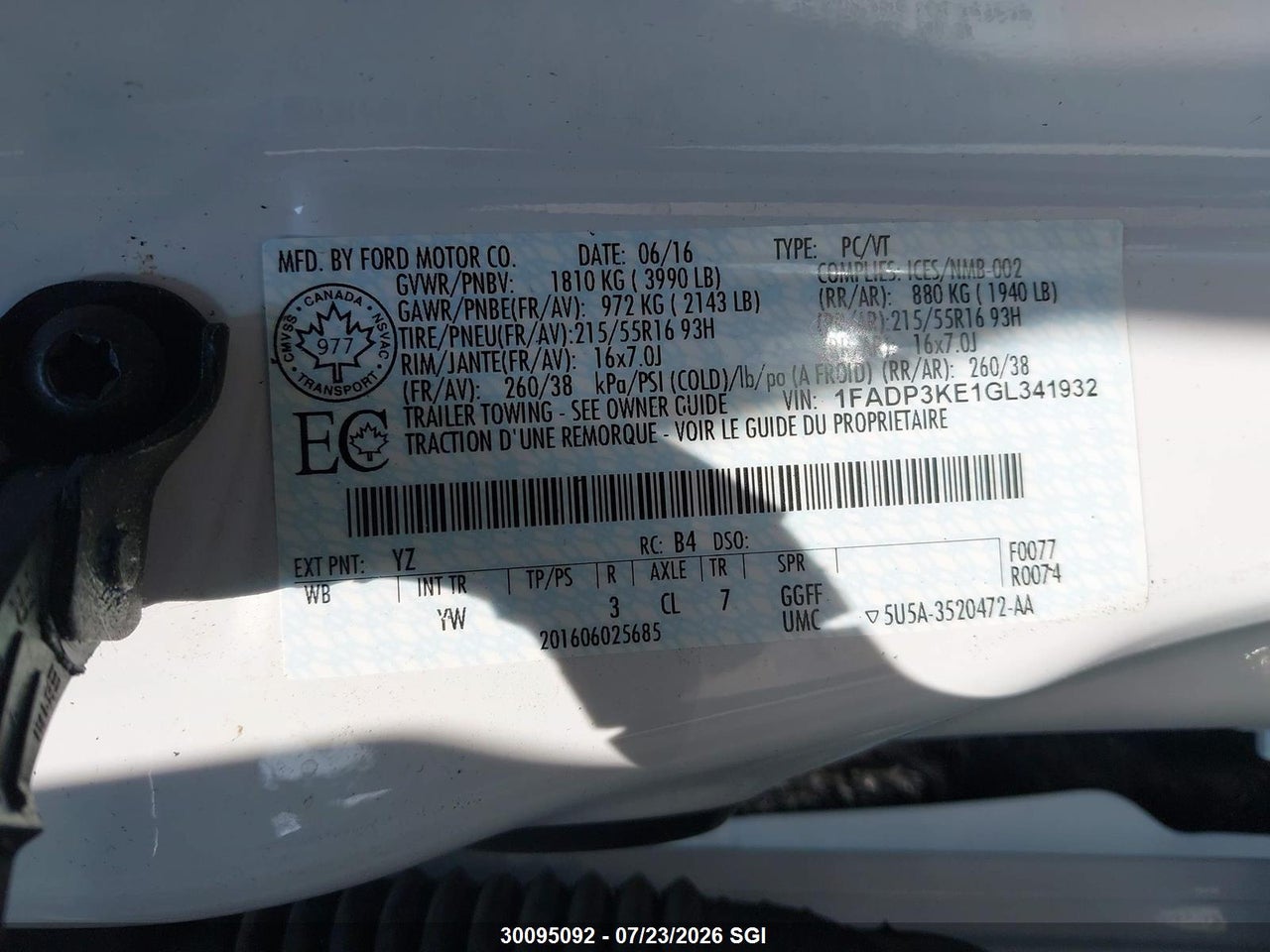 2016 FORD FOCUS SE thumbnail 10