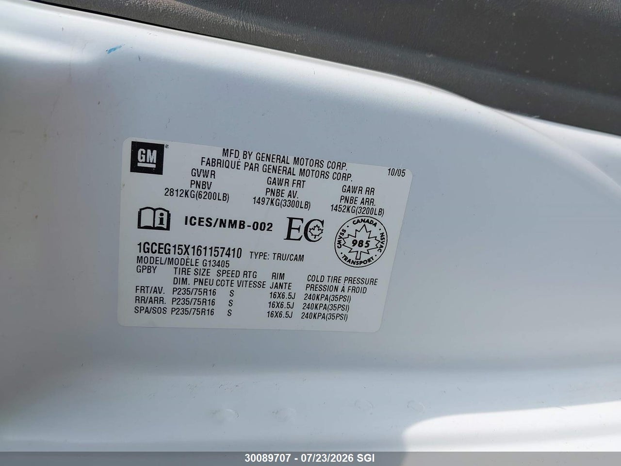 2006 CHEVROLET EXPRESS G1500 thumbnail 10