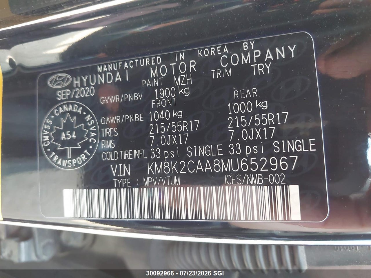 2021 HYUNDAI KONA SEL thumbnail 10