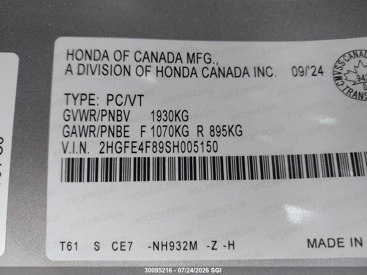 2025 HONDA CIVIC SPORT/SPORT TOURING thumbnail 10