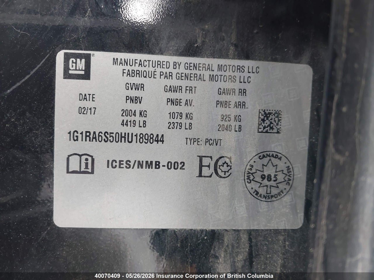 2017 CHEVROLET VOLT thumbnail 10