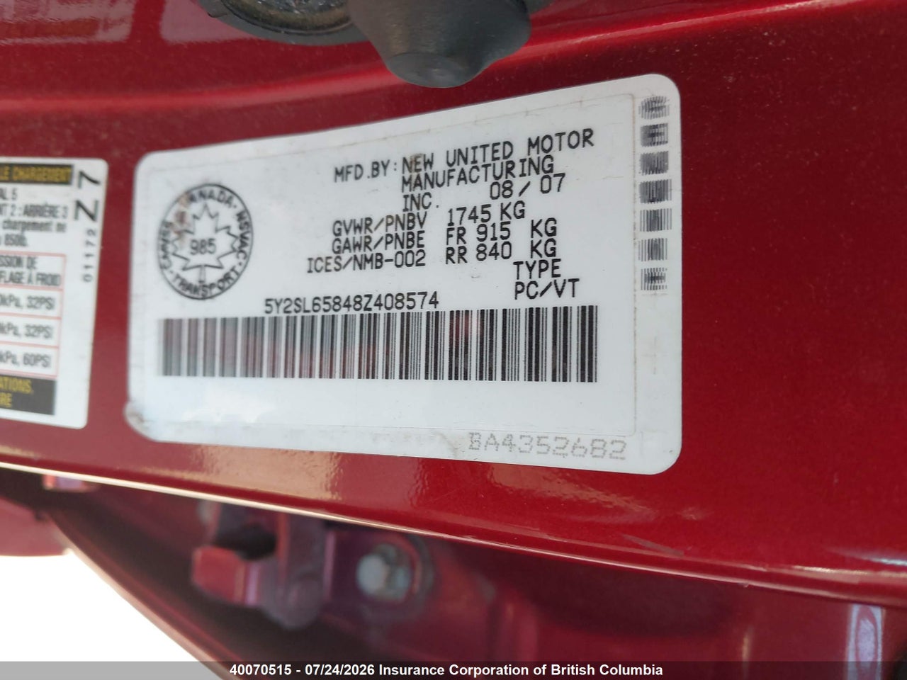 2008 PONTIAC VIBE thumbnail 10